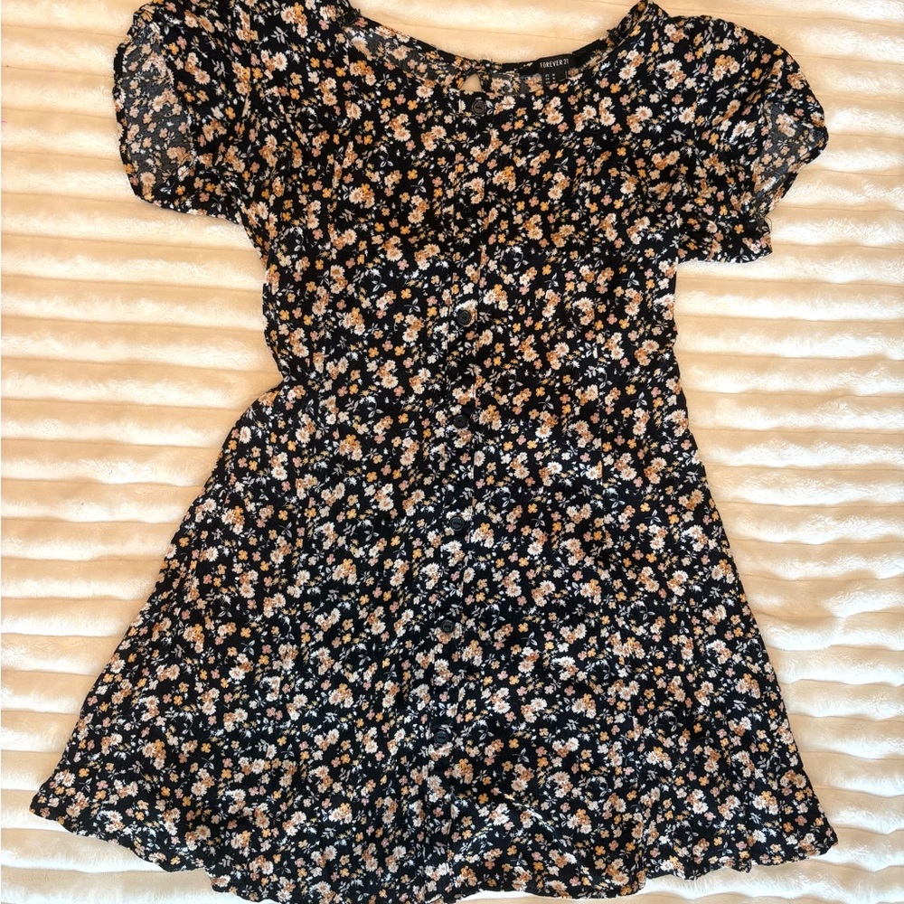 Forever 21 Black Floral Dress